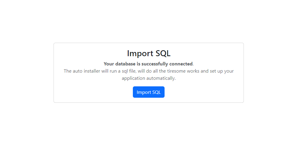 Database Import